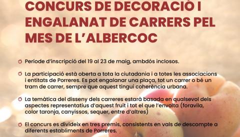 CONCURS DE DECORACIÓ I ENGALANAT DE CARRERS PEL MES DE L'ALBERCOC