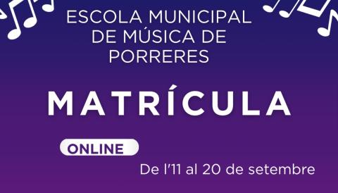 Obert el període de matrícula a l'escola de música