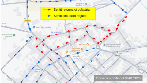 Nova ordenació del trànsit a l’eix cívic de Porreres